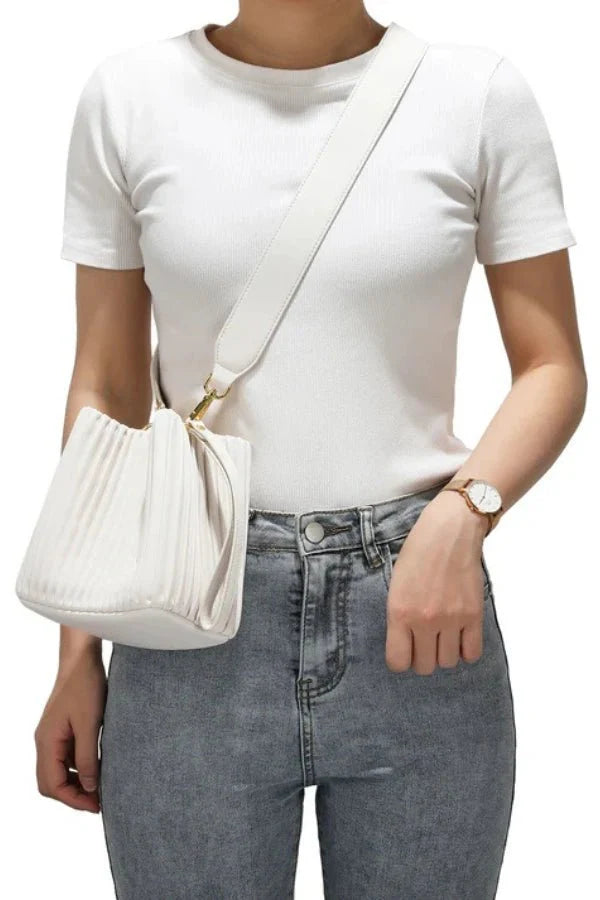Celina Shoulder Bag - PU Leather Structured Convertible Carry - Image 15