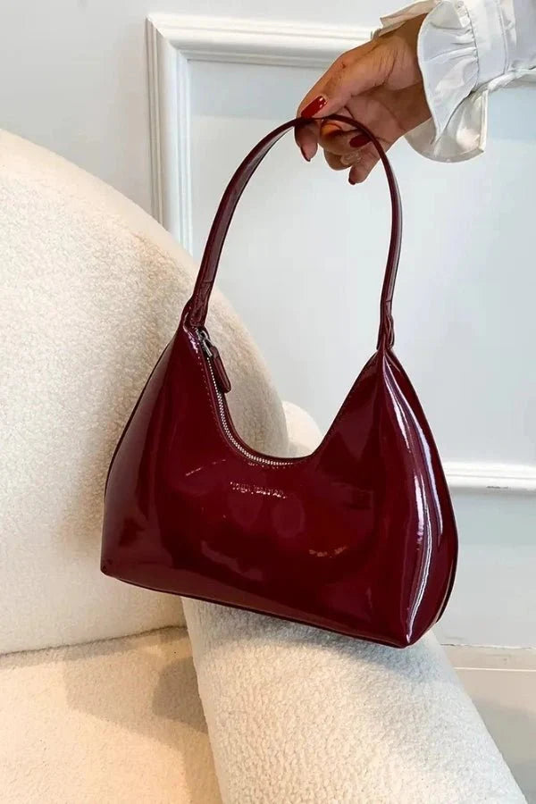 Adara Tote Bag - Patent PU Leather Structured Everyday Carry - Image 5