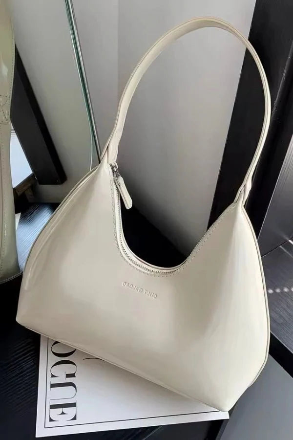 Adara Tote Bag - Patent PU Leather Structured Everyday Carry - Image 11
