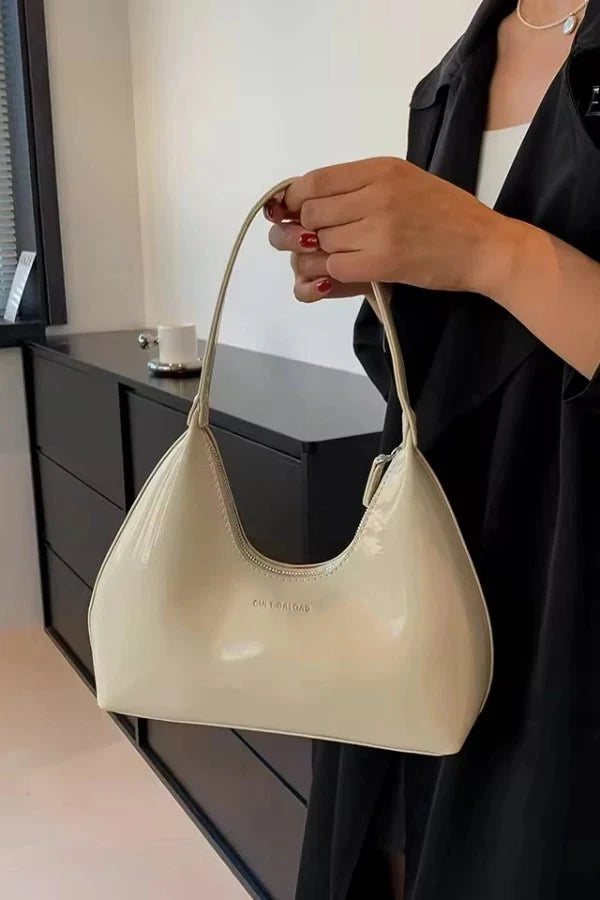 Adara Tote Bag - Patent PU Leather Structured Everyday Carry - Image 12