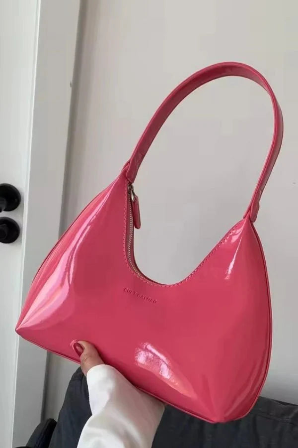 Adara Tote Bag - Patent PU Leather Structured Everyday Carry - Image 13