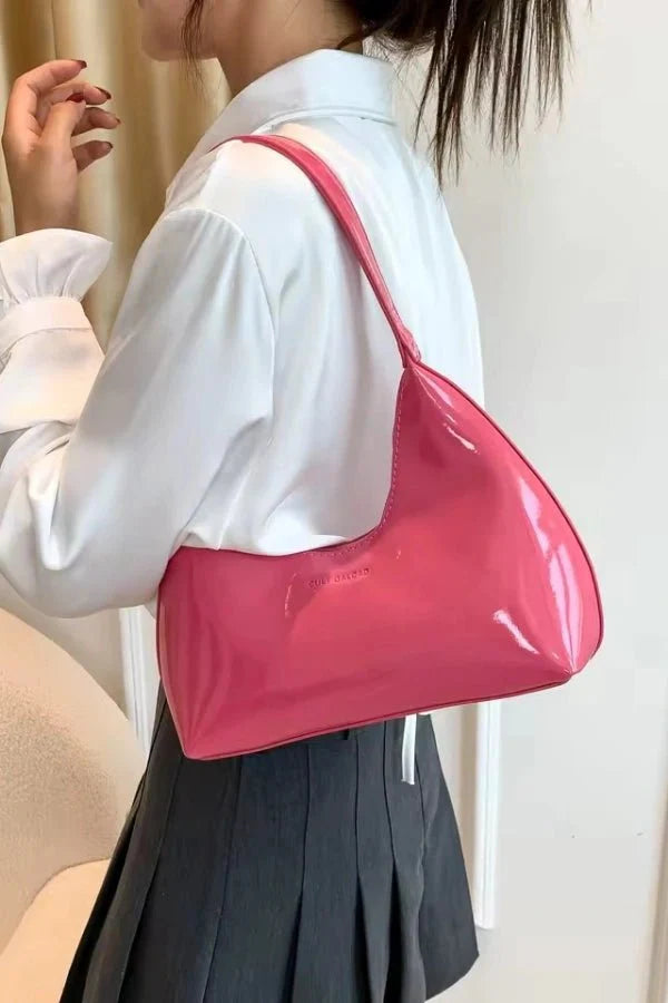 Adara Tote Bag - Patent PU Leather Structured Everyday Carry - Image 14