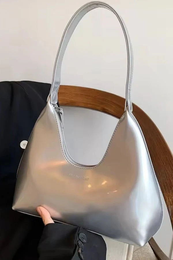 Adara Tote Bag - Patent PU Leather Structured Everyday Carry - Image 16