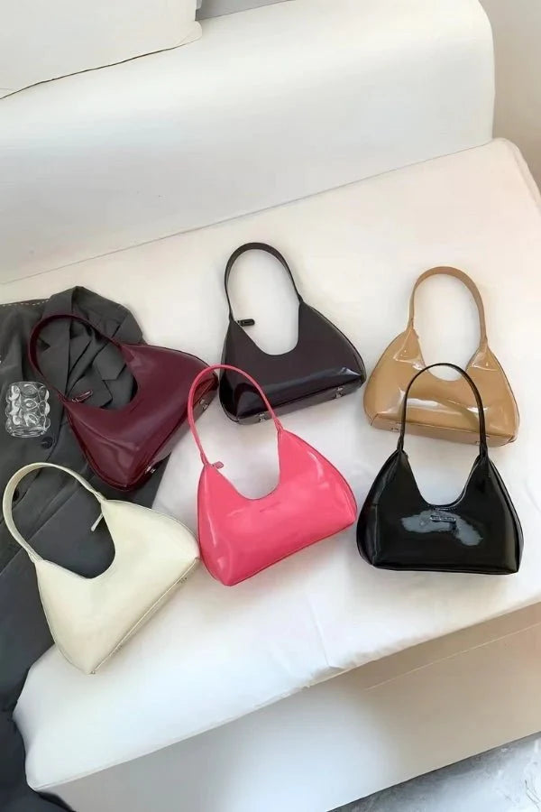 Adara Tote Bag - Patent PU Leather Structured Everyday Carry - Image 18