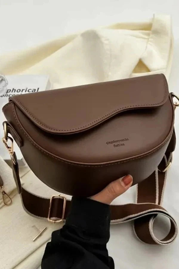 Blair Crossbody Bag - PU Leather Half-Moon Compact Carry - Image 3