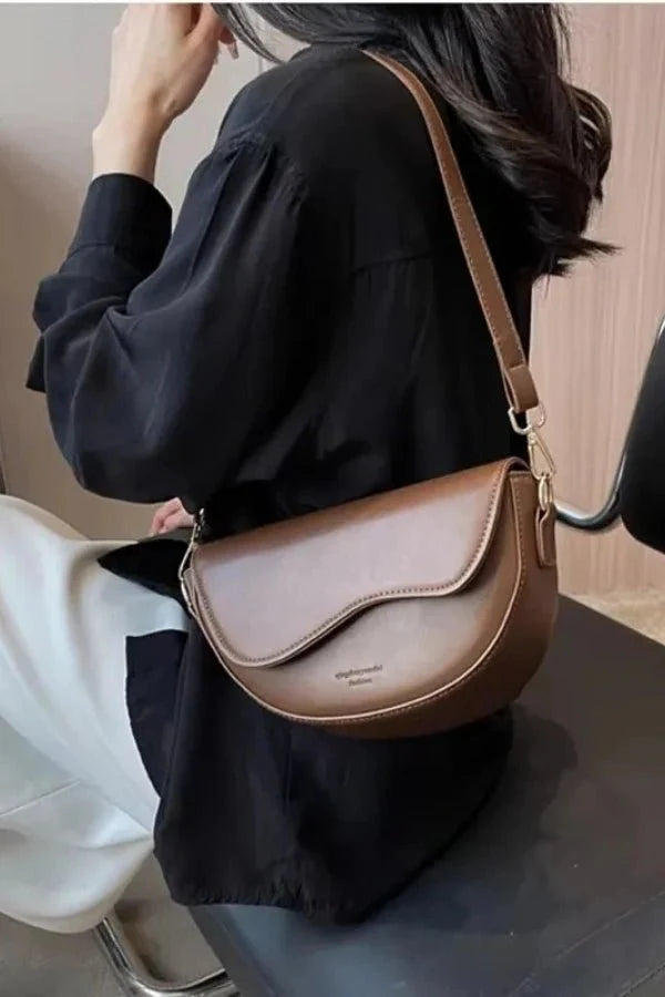 Blair Crossbody Bag - PU Leather Half-Moon Compact Carry - Image 6