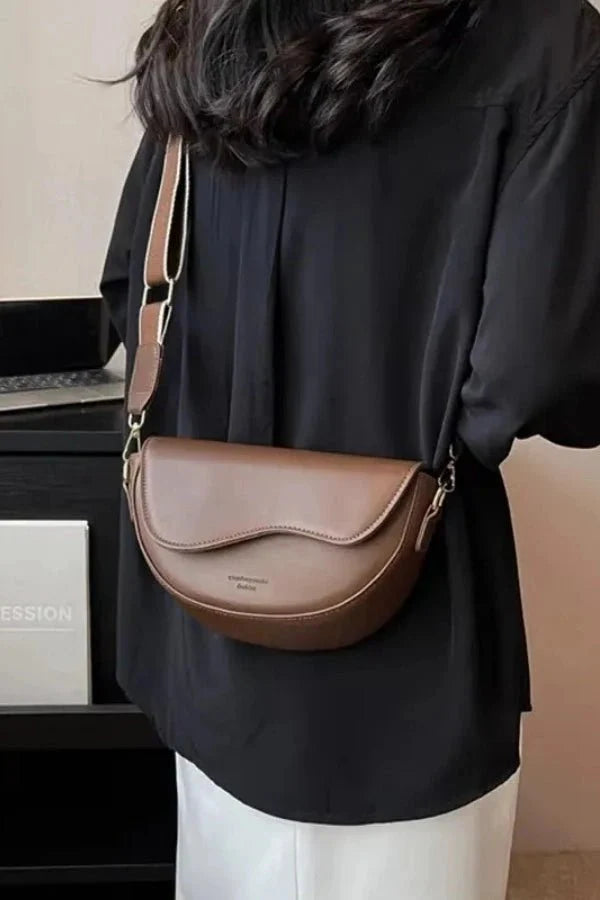 Blair Crossbody Bag - PU Leather Half-Moon Compact Carry - Image 5