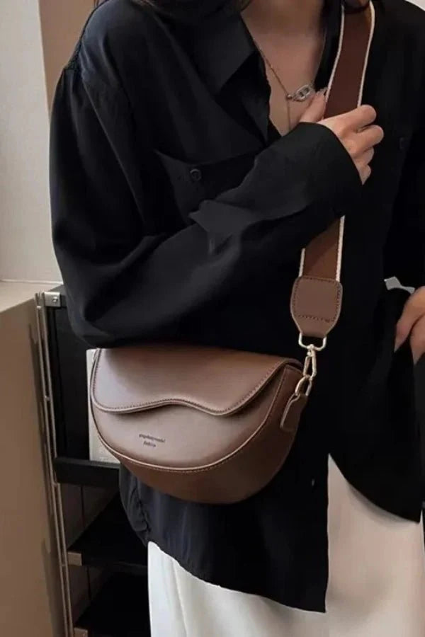 Blair Crossbody Bag - PU Leather Half-Moon Compact Carry - Image 4