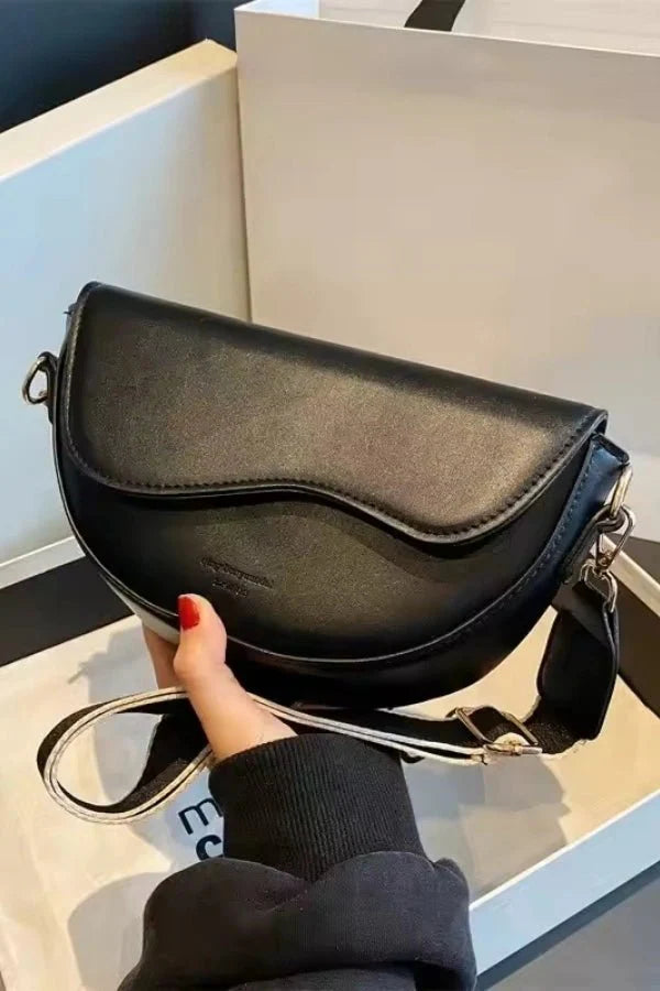 Blair Crossbody Bag - PU Leather Half-Moon Compact Carry - Image 7