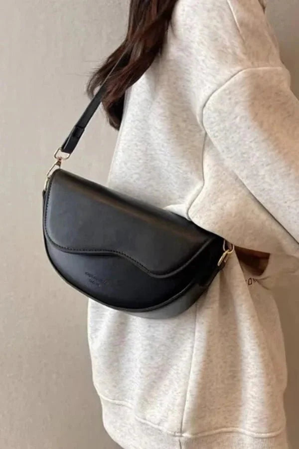 Blair Crossbody Bag - PU Leather Half-Moon Compact Carry - Image 10