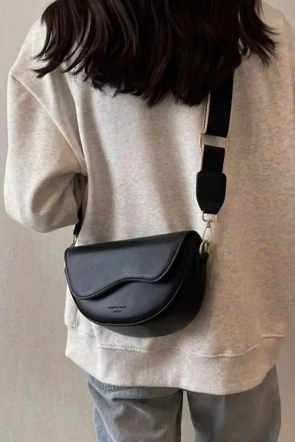 Blair Crossbody Bag - PU Leather Half-Moon Compact Carry - Image 9