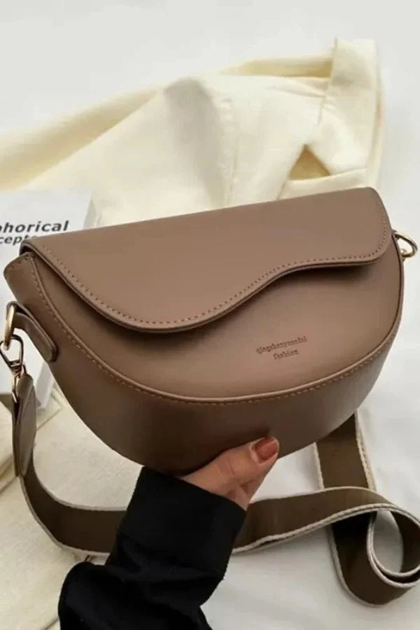 Blair Crossbody Bag - PU Leather Half-Moon Compact Carry - Image 12