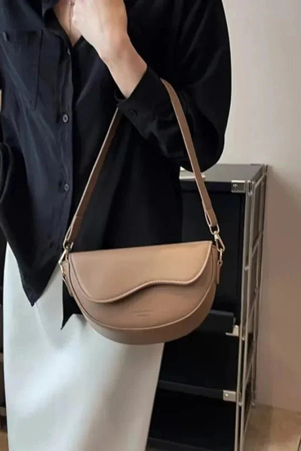 Blair Crossbody Bag - PU Leather Half-Moon Compact Carry - Image 13