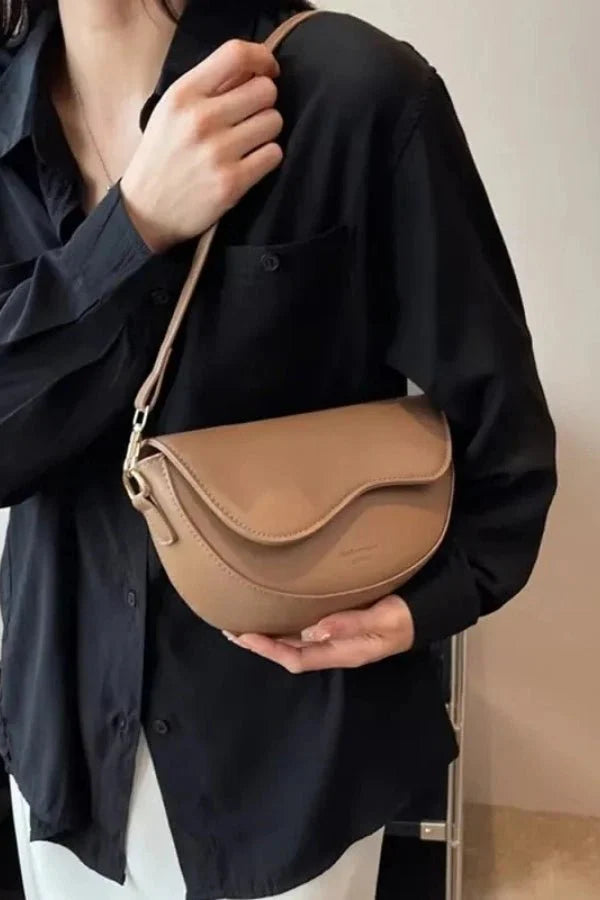 Blair Crossbody Bag - PU Leather Half-Moon Compact Carry - Image 15