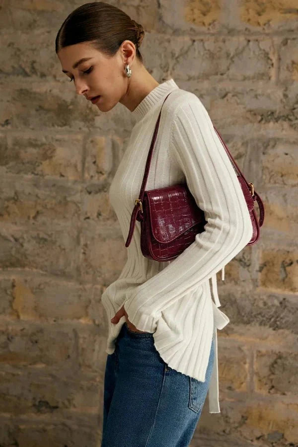 Aurora Shoulder Bag - PU Leather Sleek Buckle Design - Image 4