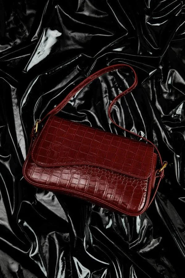 Aurora Shoulder Bag - PU Leather Sleek Buckle Design - Image 6